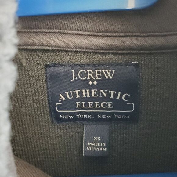 J. Crew Grey Fleece Pullover Sweatshirt Size XS - Picture 5 of 11